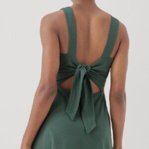Fit and Flare Tie Back Dress Pact Organic Dark Forest Green 3XL